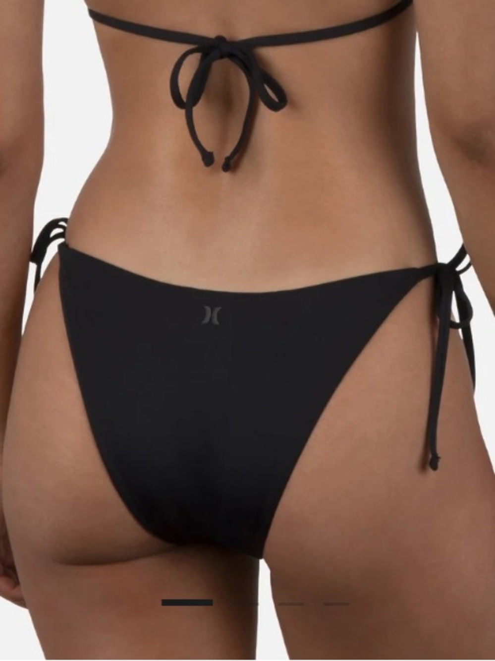 Hurley Black Tie-Side Bikini Bottoms